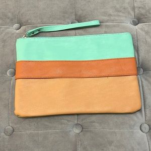 Colorful clutch/wristlet.